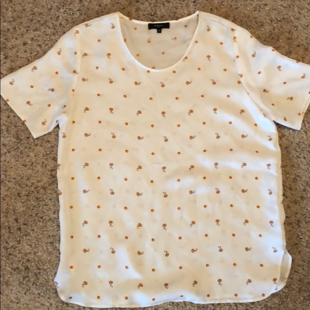 Paul Smith Silk Blouse with Orange Detail